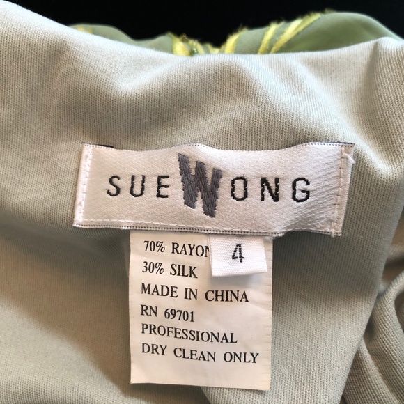 Sue Wong Evening Collectio Green Floral 